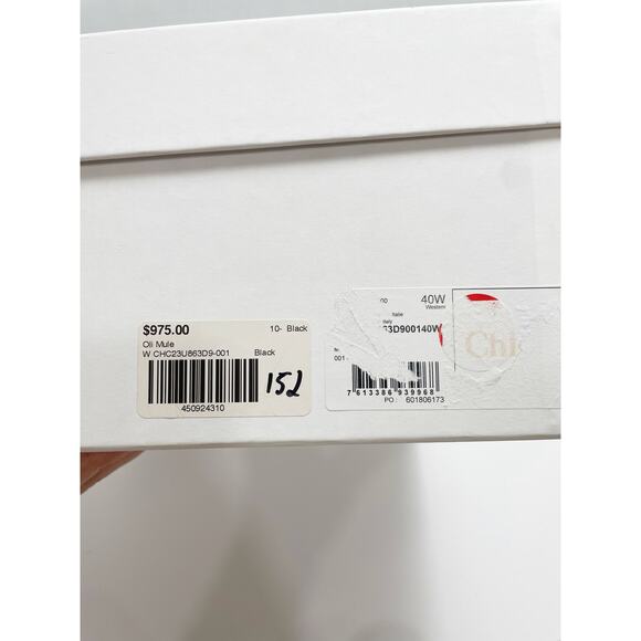 Chloé Oli Slip On Platform Wedge Mule Sandals Metallic Silver Black 40 - Picture 11 of 14